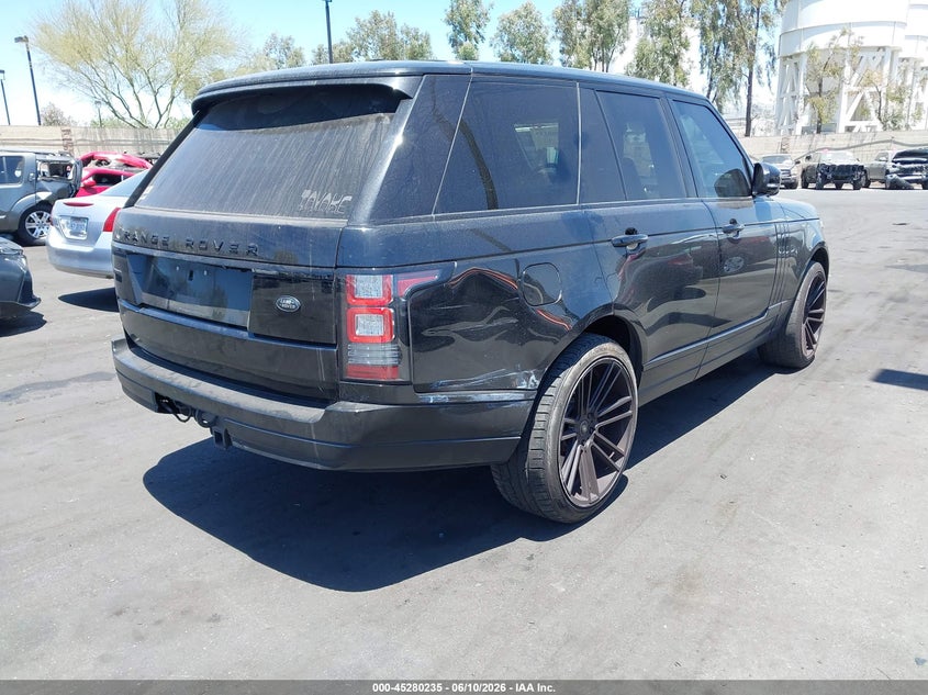 2014 Land rover RANGE ROVER VIN SALGS2EF5EA143361 IAAI salvage auction — REAR END, Salvage Title, sold $6,200 on 2026-07-12 (photo 4)