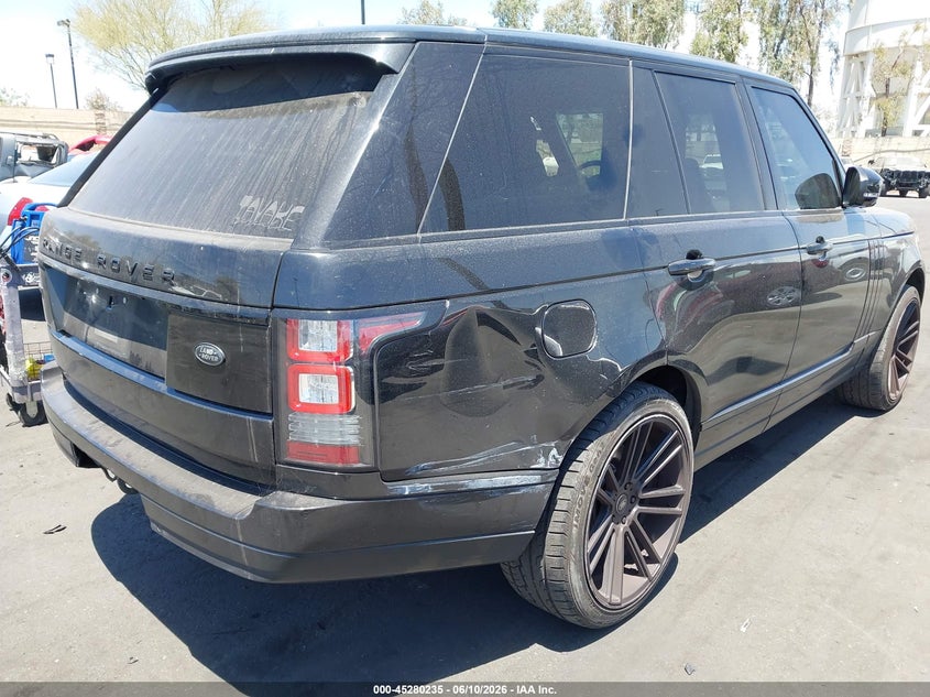 2014 Land rover RANGE ROVER VIN SALGS2EF5EA143361 IAAI salvage auction — REAR END, Salvage Title, sold $6,200 on 2026-07-12 (photo 6)