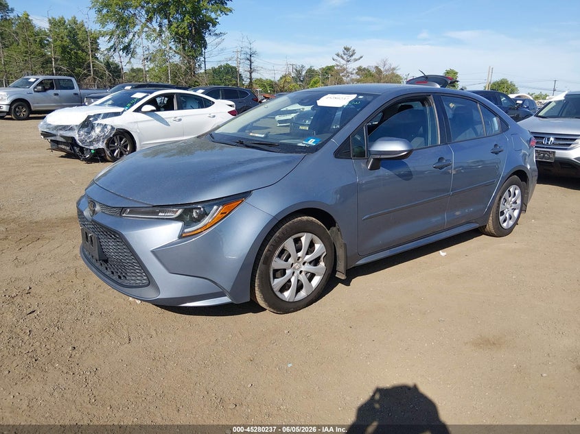 2020 Toyota Corolla VIN 5YFEPRAE5LP113517 IAAI salvage auction — LEFT REAR, Salvage (New Jersey), sold $4,350 on 2026-07-29 (photo 2)
