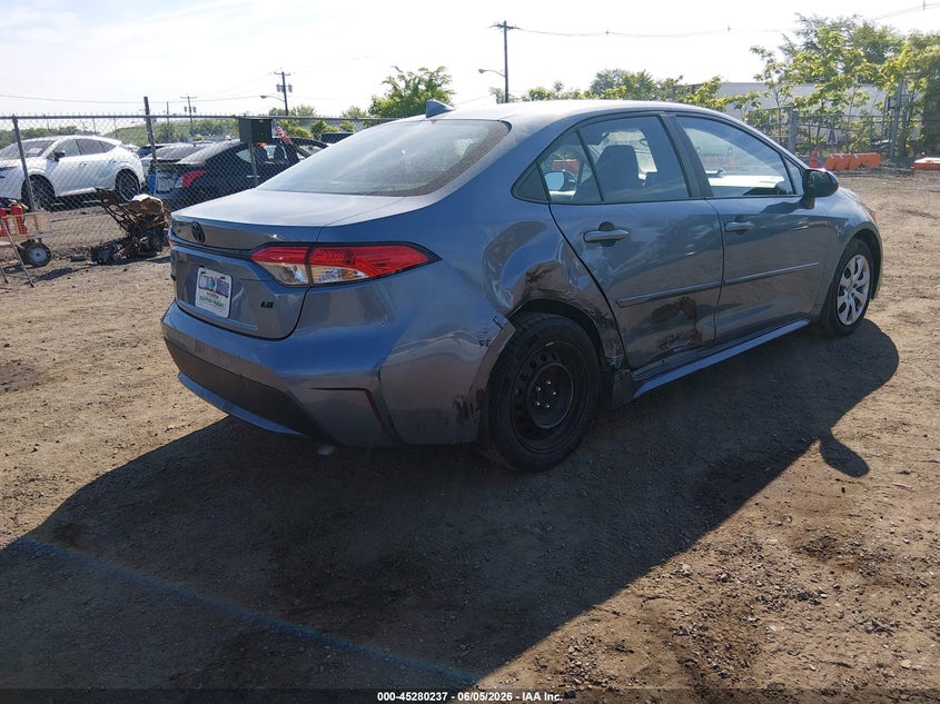 2020 Toyota Corolla VIN 5YFEPRAE5LP113517 IAAI salvage auction — LEFT REAR, Salvage (New Jersey), sold $4,350 on 2026-07-29 (photo 4)