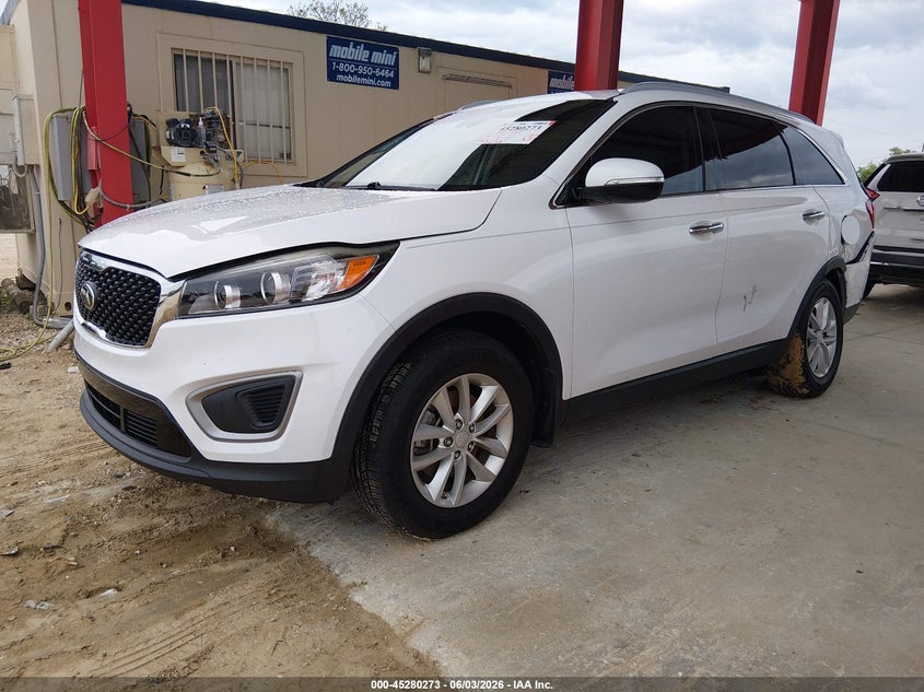 2017 Kia Sorento VIN 5XYPG4A38HG239201 IAAI salvage auction — LEFT REAR, Salvage Title, sold $1,950 on 2026-07-21 (photo 2)
