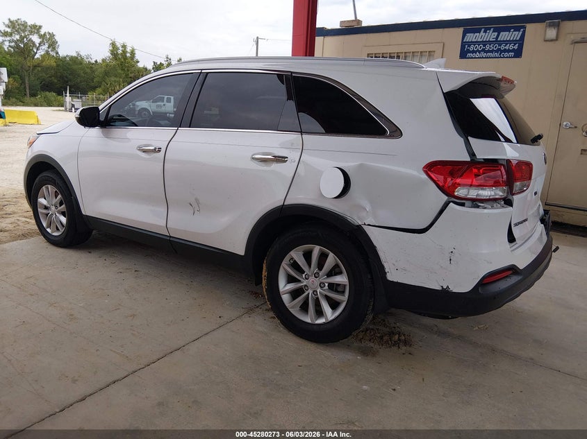 2017 Kia Sorento VIN 5XYPG4A38HG239201 IAAI salvage auction — LEFT REAR, Salvage Title, sold $1,950 on 2026-07-21 (photo 3)