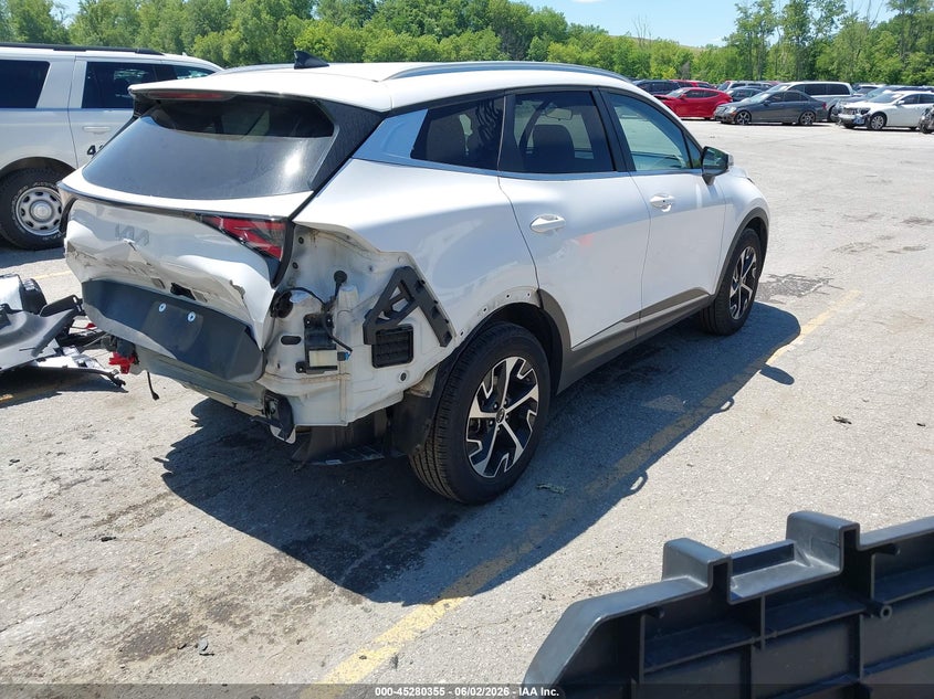 2023 Kia Sportage VIN 5XYK3CAF1PG009170 IAAI salvage auction — REAR END, Salvage Title, sold $6,400 on 2026-07-27 (photo 4)