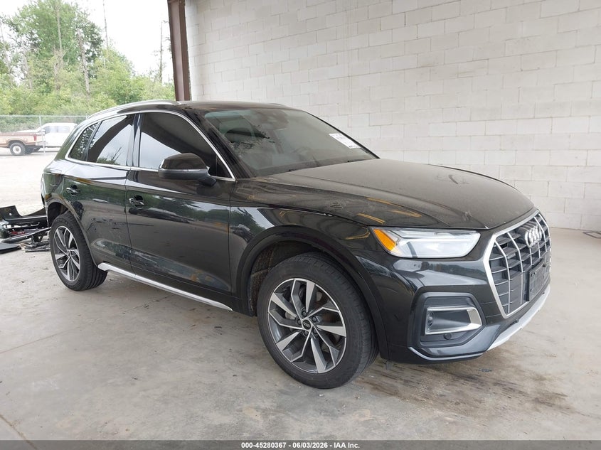 2021 Audi Q5 VIN WA1BAAFY8M2115796 IAAI salvage auction — REAR END, Bill Of Sale (Washington), sold $10,300 on 2026-07-08 (photo 1)