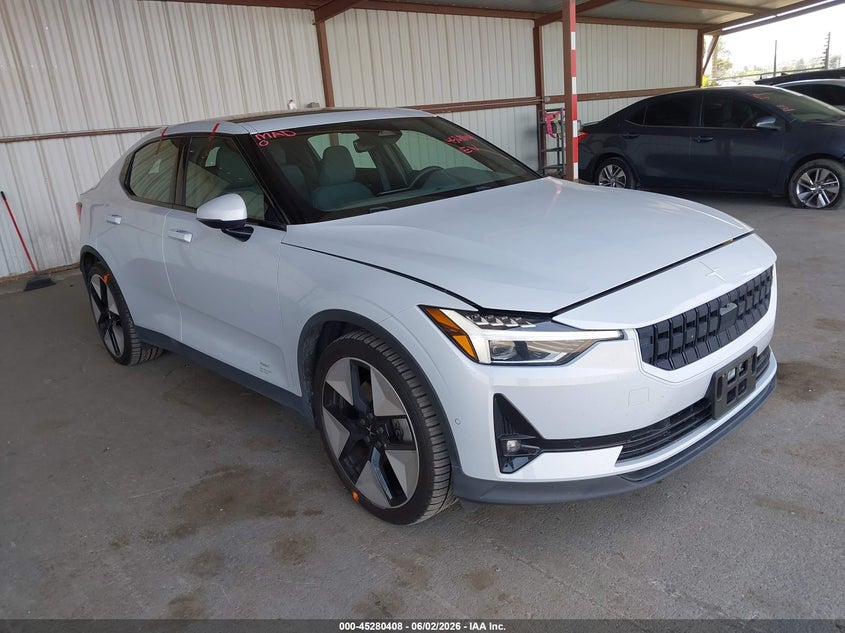 2023 Polestar 2 VIN YSMED3KA9PL114349 IAAI salvage auction — SIDE, Salvage Title, sold $9,100 on 2026-08-12 (photo 1)