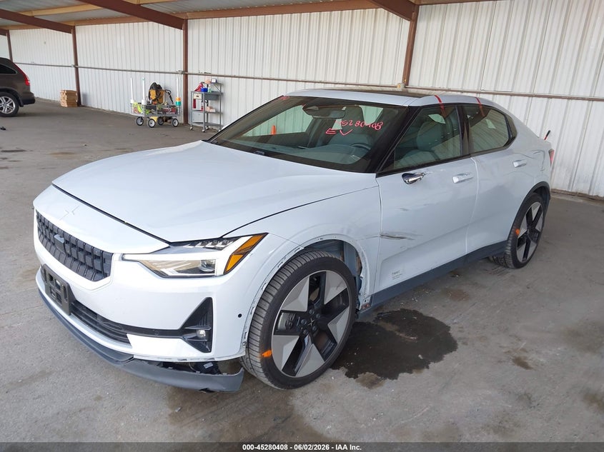 2023 Polestar 2 VIN YSMED3KA9PL114349 IAAI salvage auction — SIDE, Salvage Title, sold $9,100 on 2026-08-12 (photo 2)