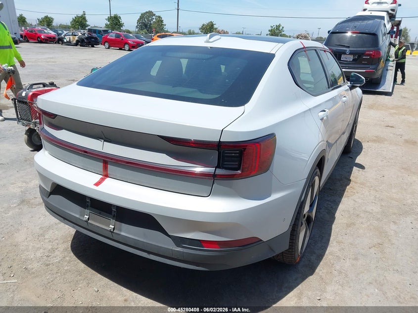 2023 Polestar 2 VIN YSMED3KA9PL114349 IAAI salvage auction — SIDE, Salvage Title, sold $9,100 on 2026-08-12 (photo 4)