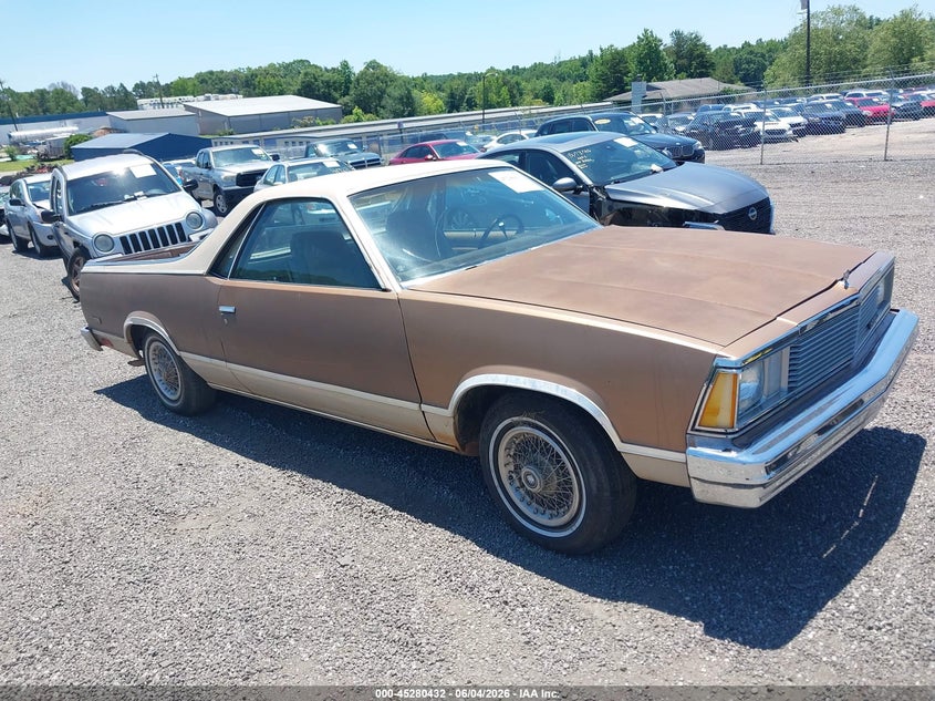 1981 Chevrolet El camino VIN 1GCCW80KXBD485383 IAAI salvage auction — NORMAL WEAR, Clear (South Carolina), sold $2,000 on 2026-08-19 (photo 1)