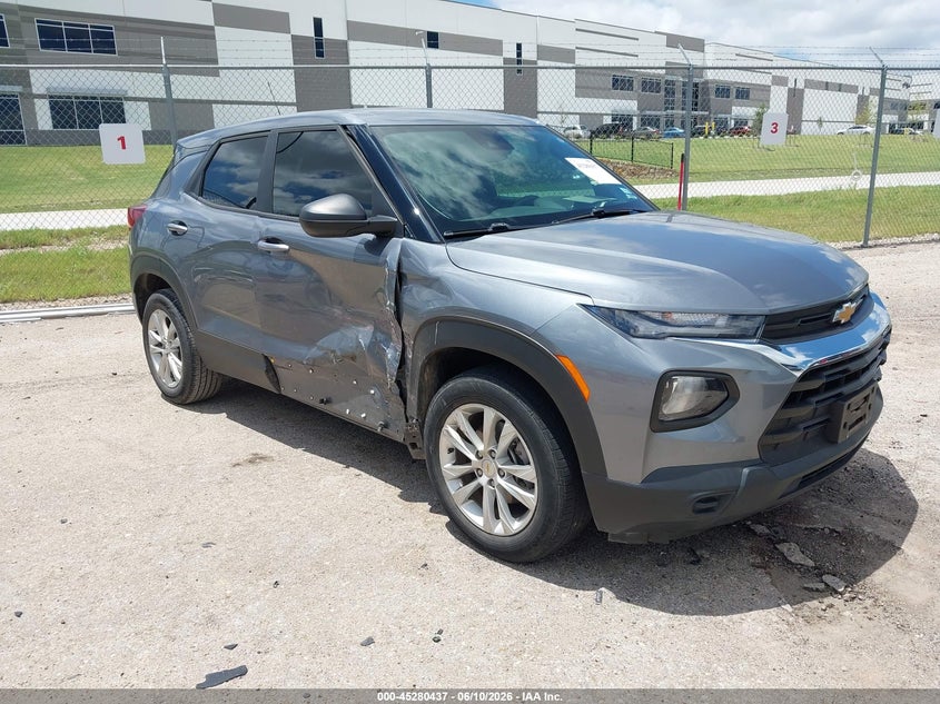 2021 Chevrolet Trailblazer VIN KL79MMS20MB012027 IAAI salvage auction — SIDE, Original (Texas), sold $2,850 on 2026-08-01 (photo 1)