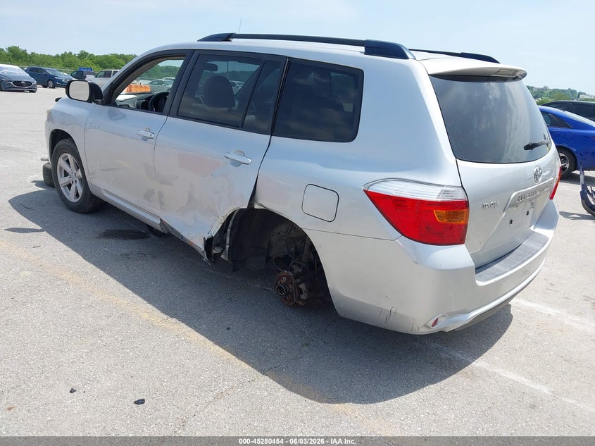 2008 Toyota Highlander VIN JTEDS41A282030669 IAAI salvage auction — LEFT SIDE, Salvage (Missouri), sold $2,750 on 2026-07-09 (photo 3)