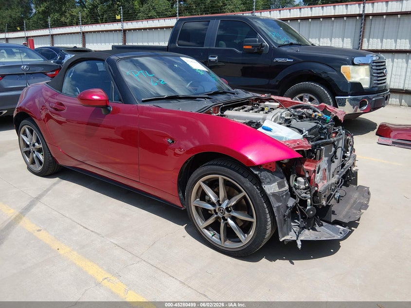 2022 Mazda Mx-5 VIN JM1NDAD74N0508292 IAAI salvage auction — FRONT END, Original (Texas), sold $5,500 on 2026-07-28 (photo 1)