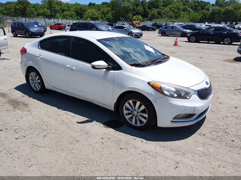 2014 Kia Forte VIN KNAFX4A81E5114193 IAAI salvage auction — NORMAL WEAR, Clear (New Jersey), sold $600 on 2026-07-14 (photo 1)