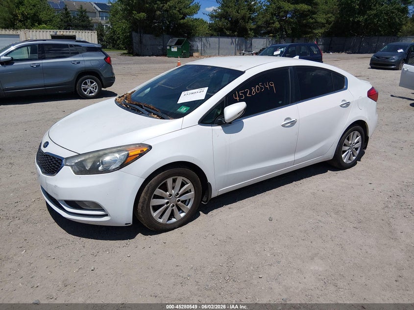 2014 Kia Forte VIN KNAFX4A81E5114193 IAAI salvage auction — NORMAL WEAR, Clear (New Jersey), sold $600 on 2026-07-14 (photo 2)