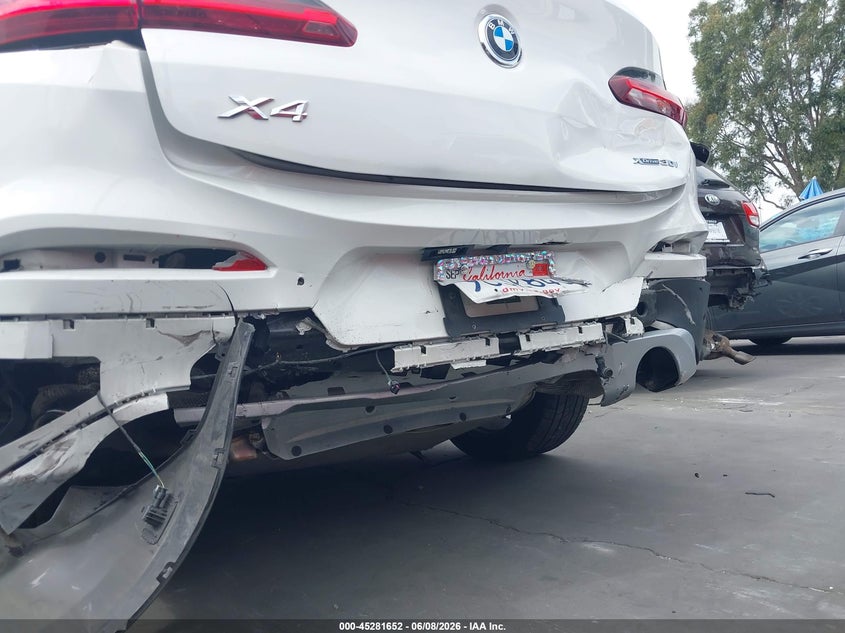 2020 BMW X4 VIN 5UX2V1C02LLE67985 IAAI salvage auction — REAR END, Salvage Title, sold $9,800 on 2026-07-08 (photo 6)