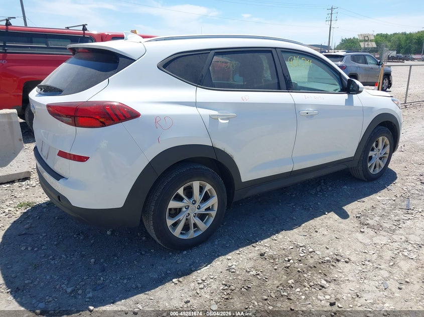 2021 Hyundai Tucson VIN KM8J33A48MU301012 IAAI salvage auction — FRONT & REAR, Salvage Title, sold $3,950 on 2026-07-30 (photo 4)