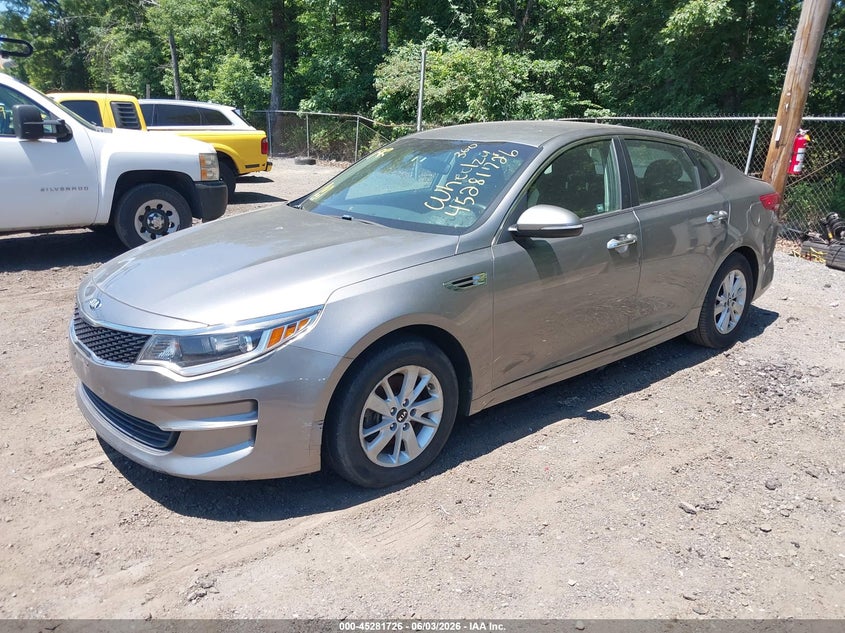 2016 Kia Optima VIN 5XXGT4L3XGG115930 IAAI salvage auction — NORMAL WEAR, Salvage Title, sold $500 on 2026-07-29 (photo 2)