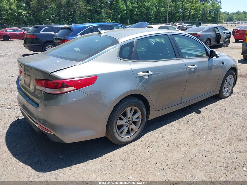 2016 Kia Optima VIN 5XXGT4L3XGG115930 IAAI salvage auction — NORMAL WEAR, Salvage Title, sold $500 on 2026-07-29 (photo 4)