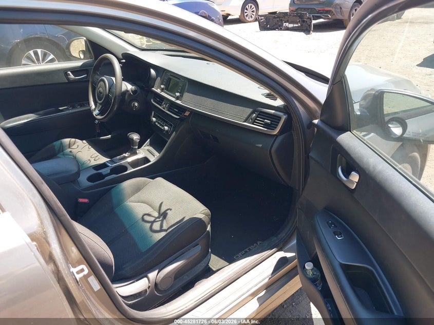 2016 Kia Optima VIN 5XXGT4L3XGG115930 IAAI salvage auction — NORMAL WEAR, Salvage Title, sold $500 on 2026-07-29 (photo 5)