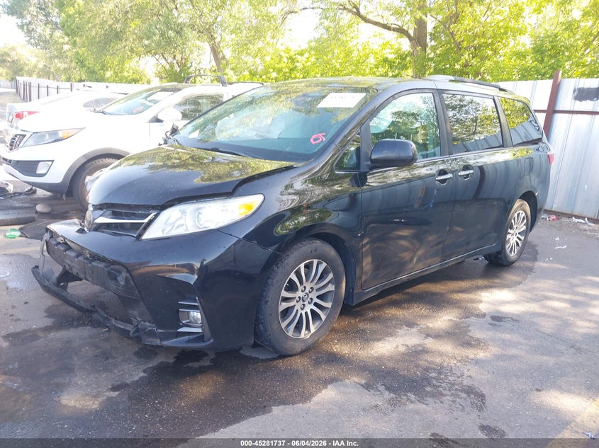 2019 Toyota Sienna VIN 5TDYZ3DC8KS975215 IAAI salvage auction — FRONT END, Salvage Title, sold $1,150 on 2026-07-16 (photo 2)