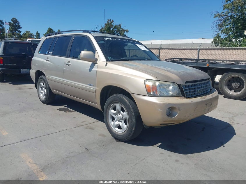 2007 Toyota Highlander VIN JTEGD21A270161025 IAAI salvage auction — NORMAL WEAR, Clear - Dealer Only (California), sold $600 on 2026-07-17 (photo 1)