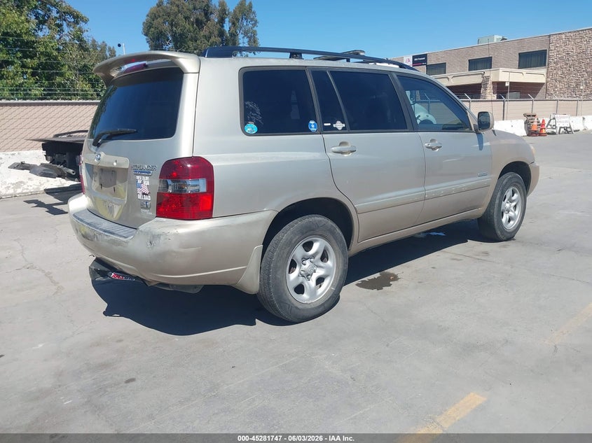 2007 Toyota Highlander VIN JTEGD21A270161025 IAAI salvage auction — NORMAL WEAR, Clear - Dealer Only (California), sold $600 on 2026-07-17 (photo 4)