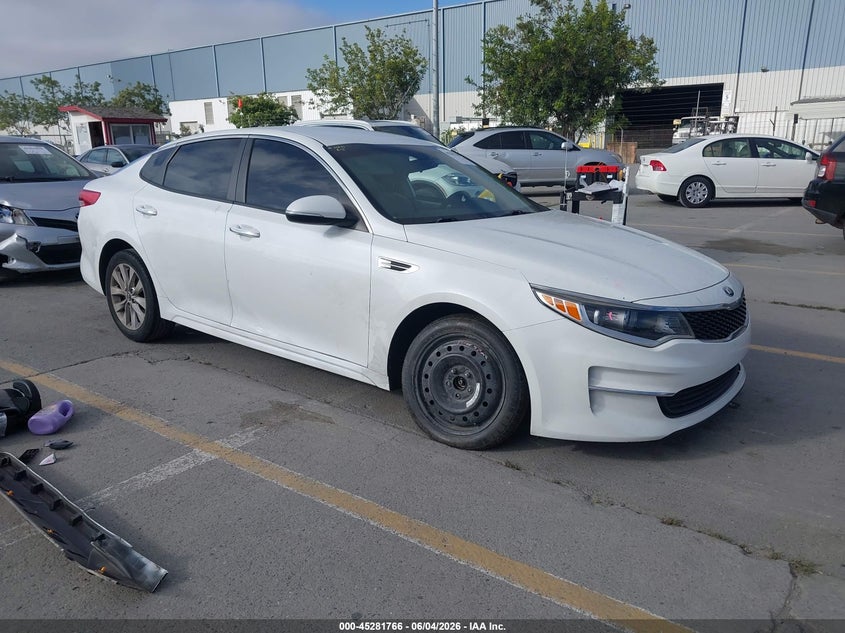 2018 Kia Optima VIN 5XXGT4L37JG268840 IAAI salvage auction — SUSPENSION, Salvage Title, sold $1,225 on 2026-07-06 (photo 1)