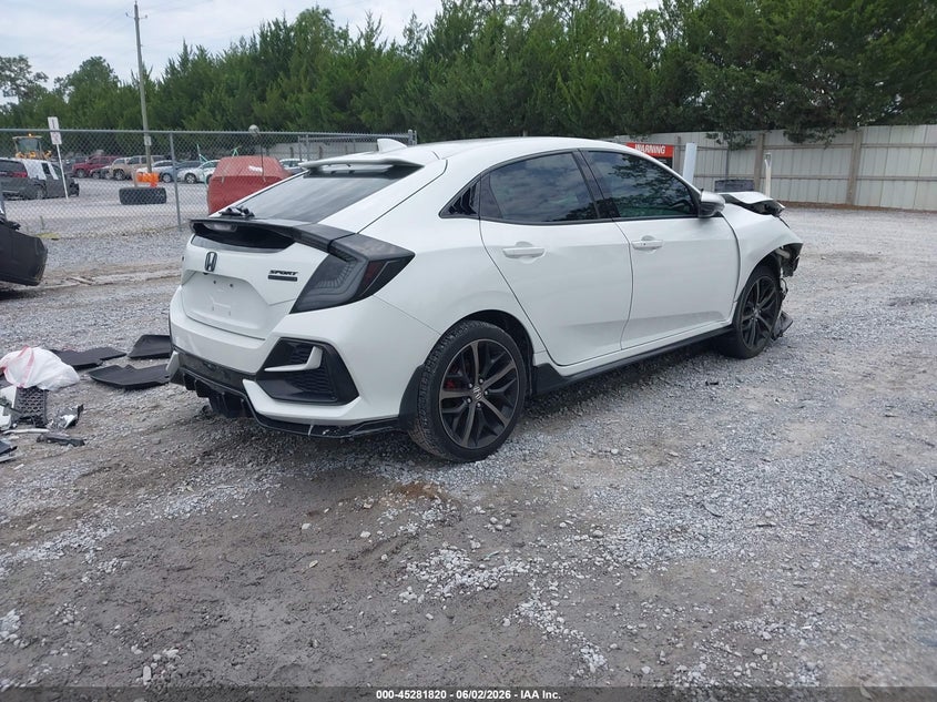 2021 Honda Civic VIN SHHFK7H99MU411256 IAAI salvage auction — FRONT END, Salvage Title, sold $3,300 on 2026-07-09 (photo 4)