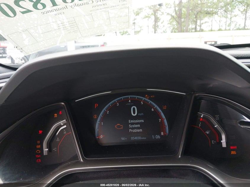 2021 Honda Civic VIN SHHFK7H99MU411256 IAAI salvage auction — FRONT END, Salvage Title, sold $3,300 on 2026-07-09 (photo 7)