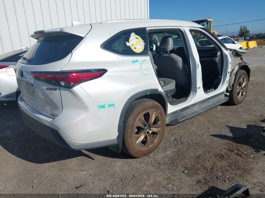 2022 Toyota Highlander VIN 5TDABRCH1NS554009 IAAI salvage auction — FRONT END, Salvage Title, sold $13,400 on 2026-07-09 (photo 4)