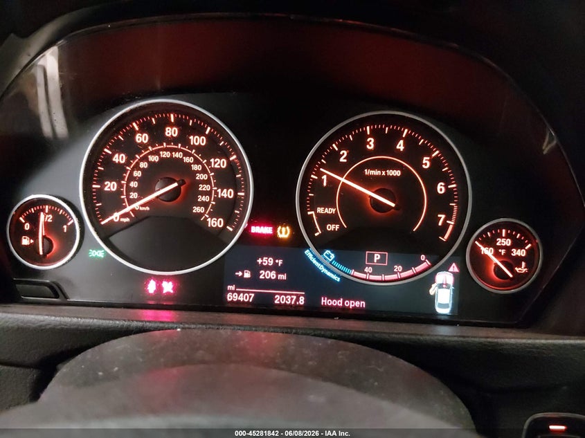 2016 BMW 3er VIN WBA8E3G53GNT74958 IAAI salvage auction — FRONT END, Salvage (Oregon), sold $5,400 on 2026-08-13 (photo 7)