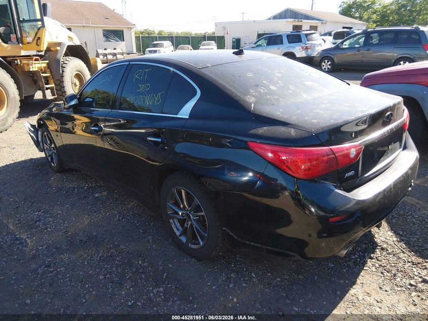 2014 Infiniti Q50 VIN JN1BV7AR1EM686648 IAAI salvage auction — FRONT END, Salvage Title, sold $550 on 2026-07-07 (photo 3)