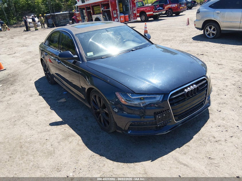 2012 Audi A6 VIN WAUHGAFC9CN051202 IAAI salvage auction — NORMAL WEAR, Reconstructed (Massachusetts), sold $675 on 2026-07-28 (photo 1)