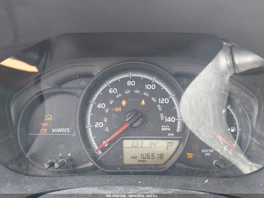 2016 Toyota Yaris VIN VNKJTUD3XGA058491 IAAI salvage auction — FRONT END, Salvage Title, sold $25 on 2026-07-29 (photo 7)