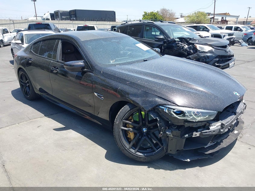 2020 BMW M8 VIN WBSGV0C06LCD56270 IAAI salvage auction — SIDE, Salvage Title, sold $24,625 on 2026-07-22 (photo 1)