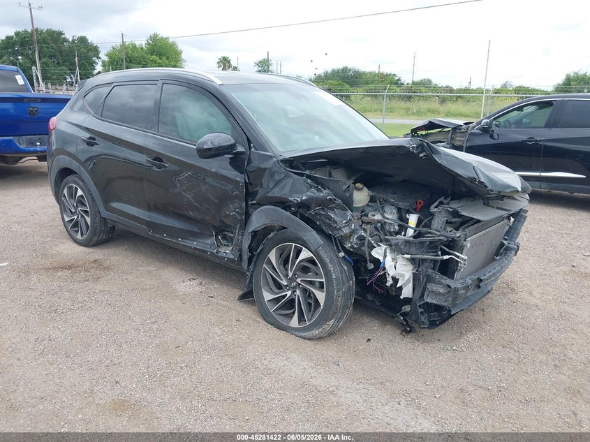2019 Hyundai Tucson VIN KM8J33AL3KU838584 IAAI salvage auction — FRONT END, Salvage (Texas), sold $1,700 on 2026-07-28 (photo 1)