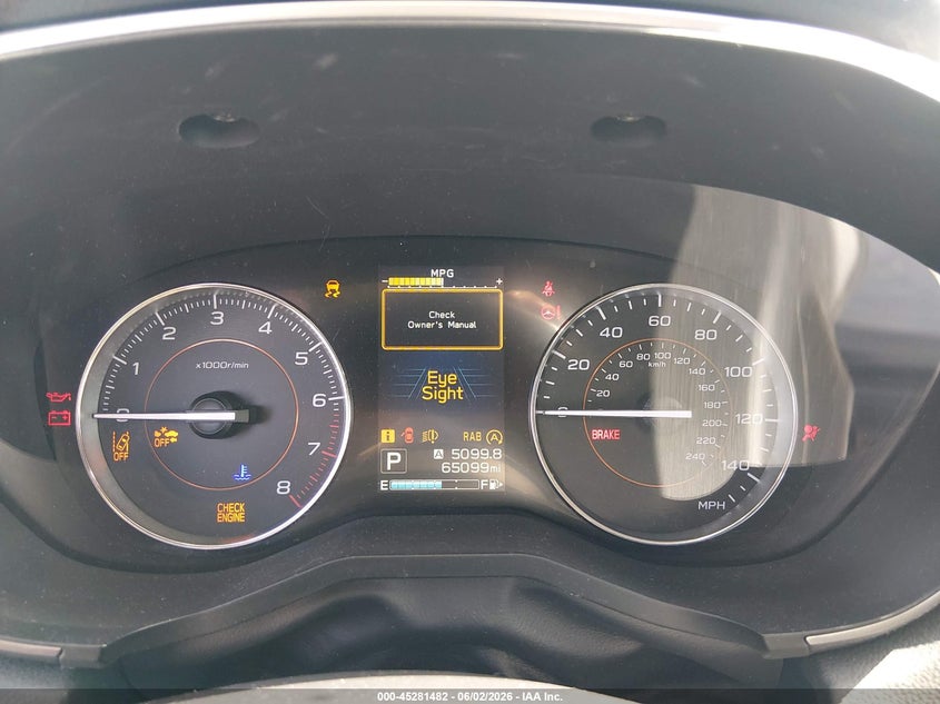 2020 Subaru Xv VIN JF2GTAMC0L8272426 IAAI salvage auction — FRONT END, Salvage Title, sold $25 on 2026-07-29 (photo 7)