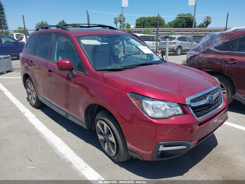 2018 Subaru Forester VIN JF2SJAGC5JH589501 IAAI salvage auction — SIDE, Salvage Title, sold $1,700 on 2026-07-21 (photo 1)