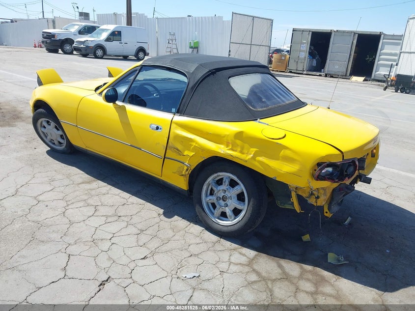 1992 Mazda Mx-5 miata VIN JM1NA3513N1313938 IAAI salvage auction — LEFT REAR, Salvage (California), sold $1,850 on 2026-07-15 (photo 3)