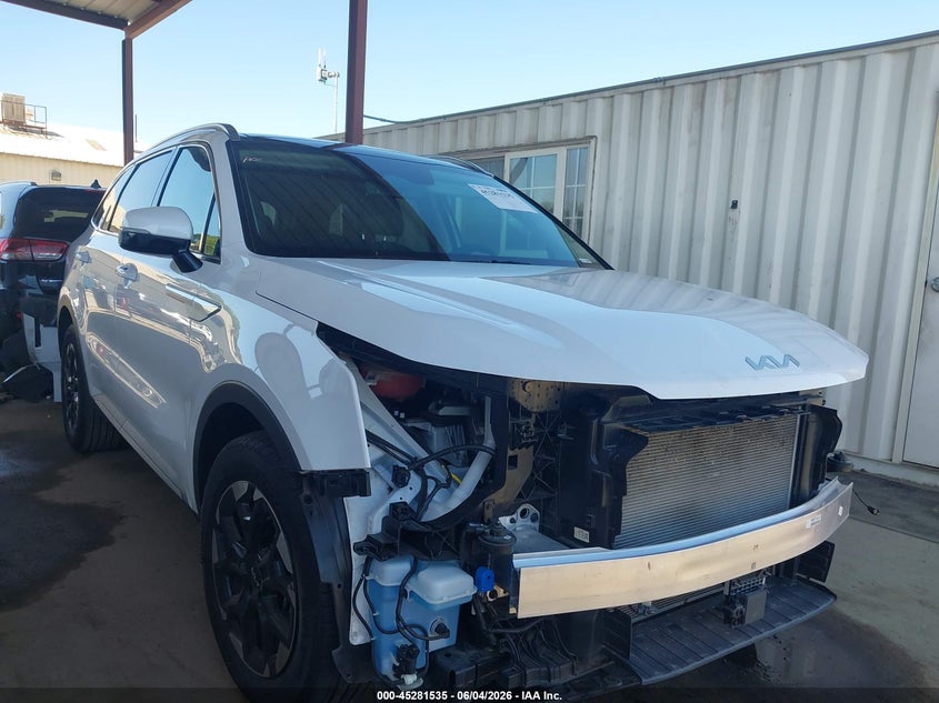 2025 Kia Sorento VIN 5XYRL4JC6SG353743 IAAI salvage auction — FRONT END, Salvage Title, sold $13,700 on 2026-07-10 (photo 1)