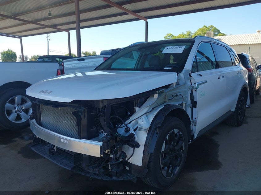 2025 Kia Sorento VIN 5XYRL4JC6SG353743 IAAI salvage auction — FRONT END, Salvage Title, sold $13,700 on 2026-07-10 (photo 2)