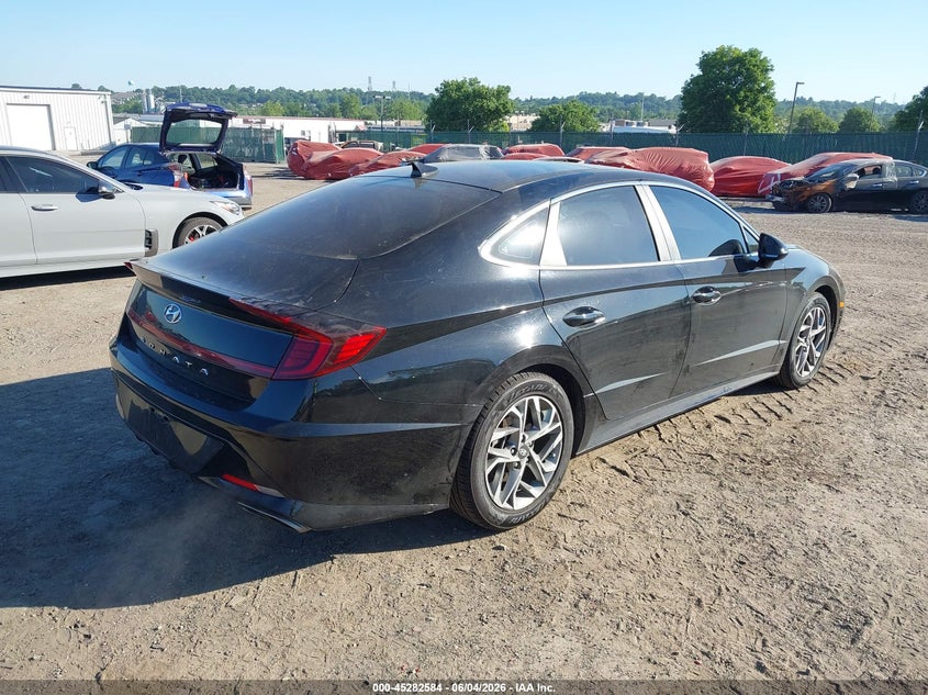 2020 Hyundai Sonata VIN 5NPEF4JAXLH018936 IAAI salvage auction — LEFT SIDE, Salvage Title, sold $4,700 on 2026-07-10 (photo 4)