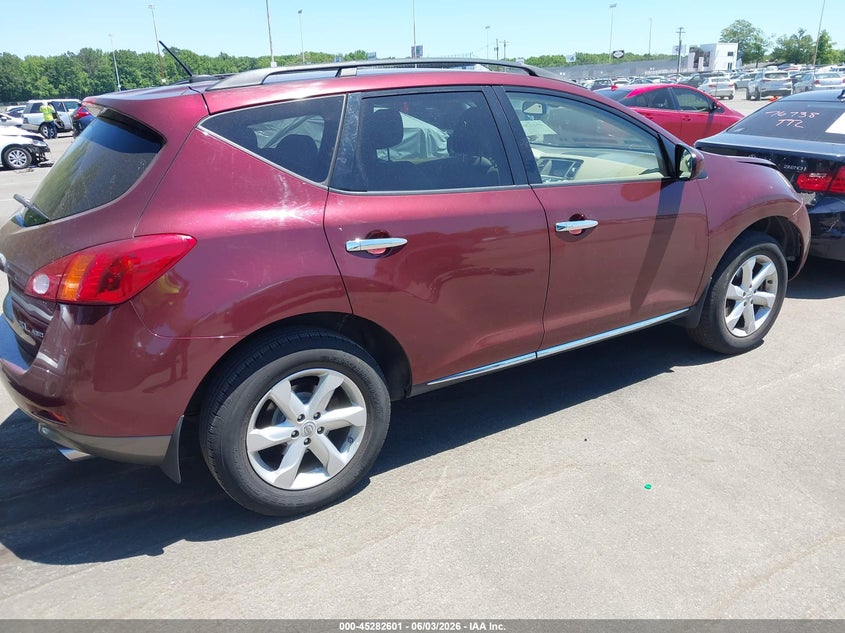 2009 Nissan Murano VIN JN8AZ18W29W128263 IAAI salvage auction — FRONT END, Salvage (New Jersey), sold $425 on 2026-07-13 (photo 4)