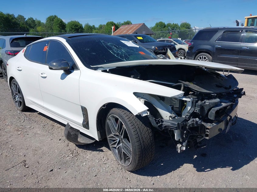 2022 Kia Stinger VIN KNAE45LC7N6108257 IAAI salvage auction — BIO HAZARD, Salvage Title, sold $1,850 on 2026-07-16 (photo 1)