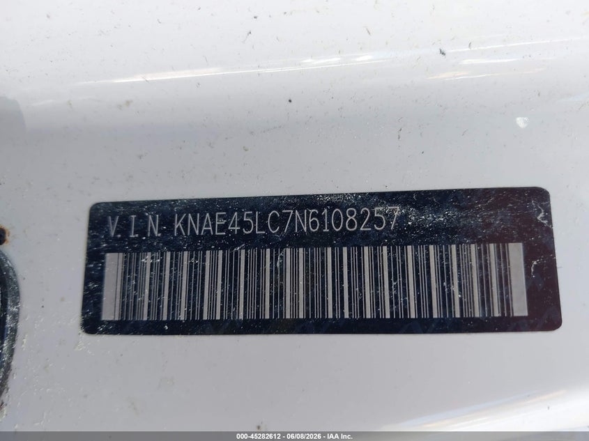 2022 Kia Stinger VIN KNAE45LC7N6108257 IAAI salvage auction — BIO HAZARD, Salvage Title, sold $1,850 on 2026-07-16 (photo 9)