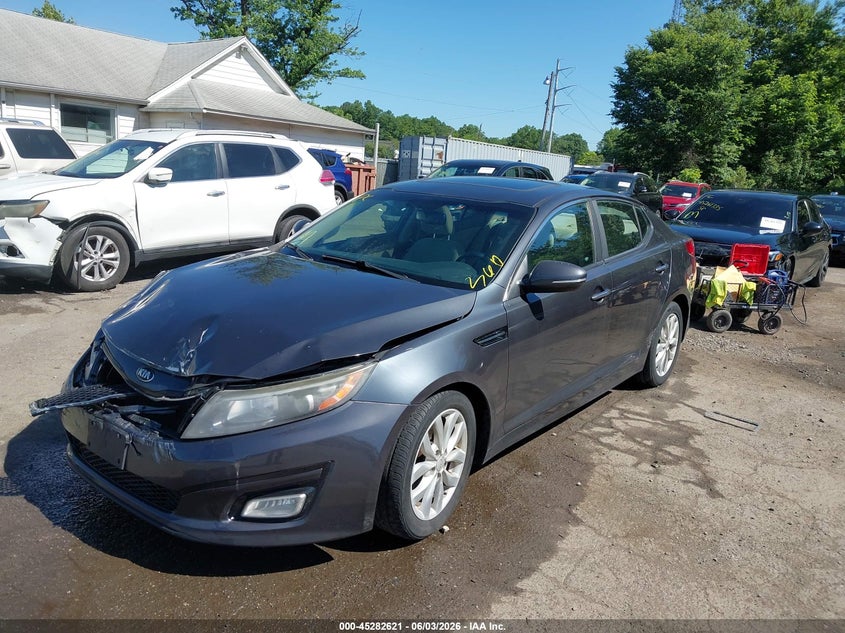 2015 Kia Optima VIN 5XXGM4A76FG500600 IAAI salvage auction — FRONT END, Salvage Title, sold $750 on 2026-07-08 (photo 2)