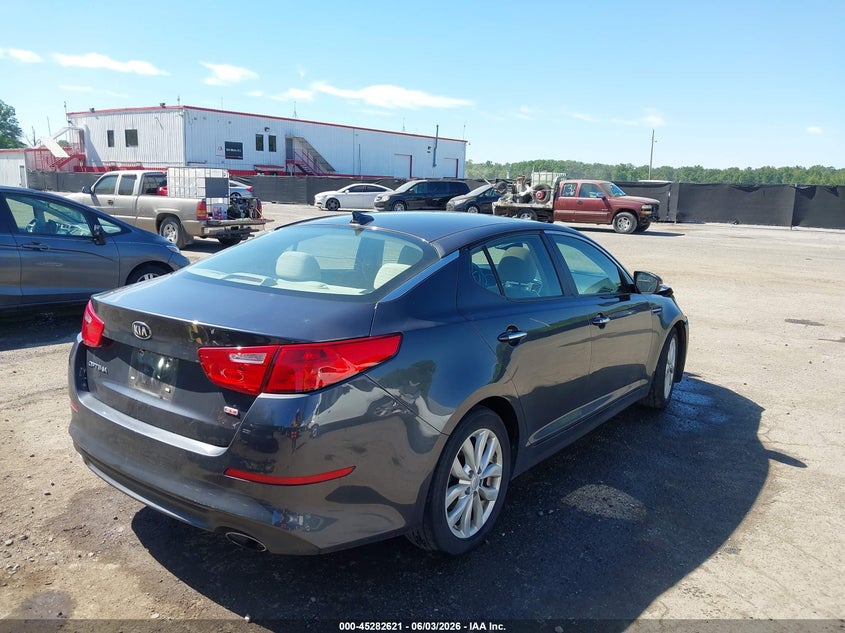 2015 Kia Optima VIN 5XXGM4A76FG500600 IAAI salvage auction — FRONT END, Salvage Title, sold $750 on 2026-07-08 (photo 4)