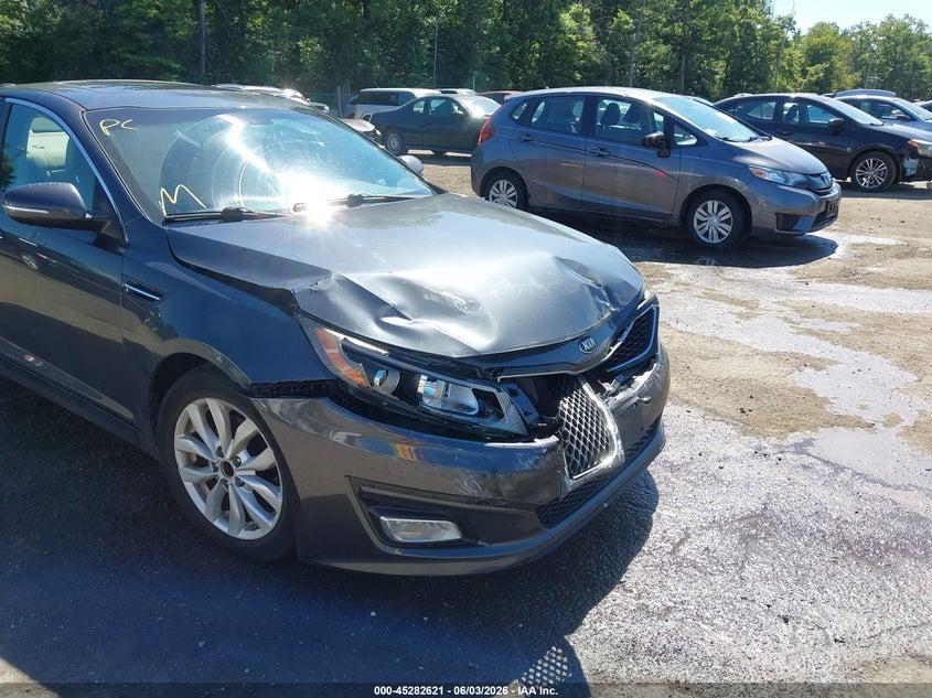 2015 Kia Optima VIN 5XXGM4A76FG500600 IAAI salvage auction — FRONT END, Salvage Title, sold $750 on 2026-07-08 (photo 6)
