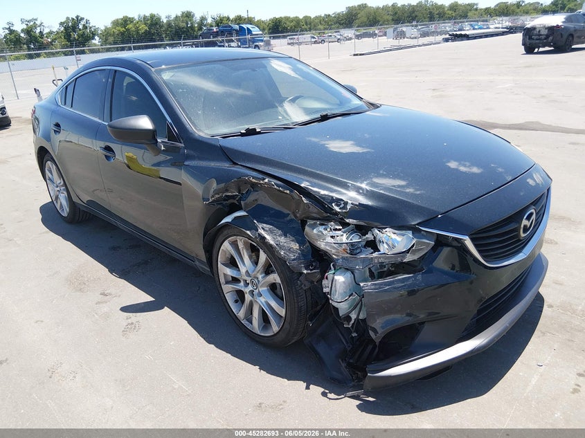 2014 Mazda 6 VIN JM1GJ1V64E1158678 IAAI salvage auction — FRONT END, Salvage Title, sold $1,600 on 2026-07-20 (photo 1)