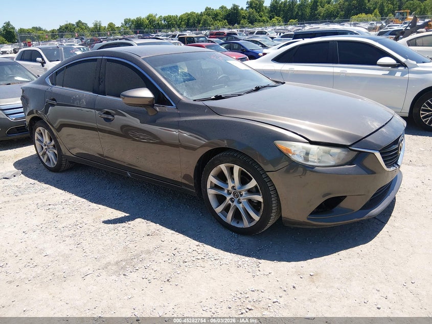 2016 Mazda 6 VIN JM1GJ1V59G1429132 IAAI salvage auction — LEFT REAR, Salvage Title, sold $1,100 on 2026-07-19 (photo 1)