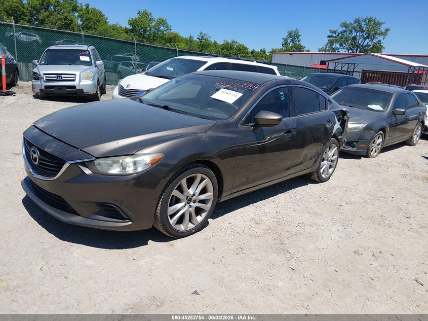 2016 Mazda 6 VIN JM1GJ1V59G1429132 IAAI salvage auction — LEFT REAR, Salvage Title, sold $1,100 on 2026-07-19 (photo 2)